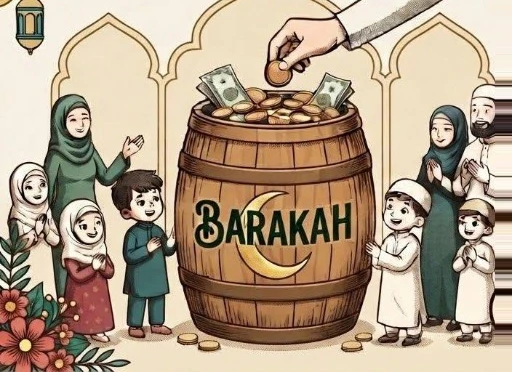 Families gathered around the Barakah Barrel, dropping in coins and bills.